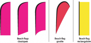 Beach flags formes