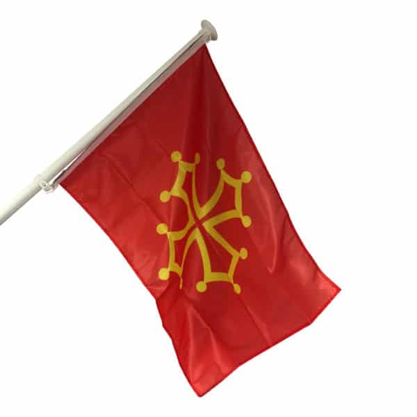drapeau pour mat provinces et régions avec mat et anneau sur ganse