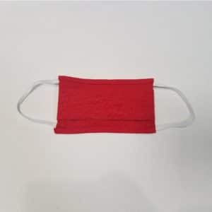 masque barrière tissu anti covid rouge