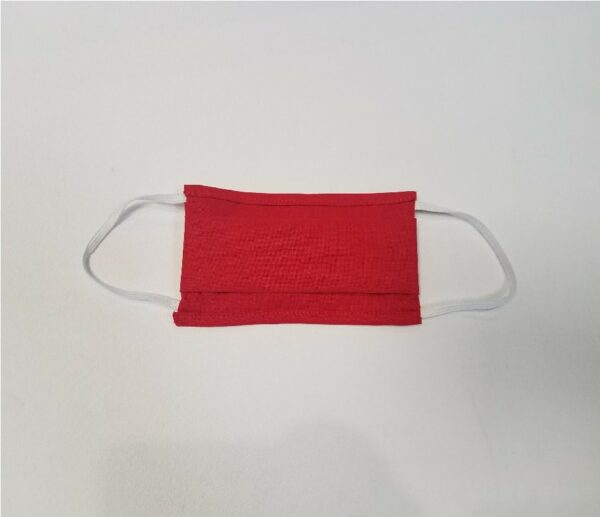 masque barrière tissu anti covid rouge